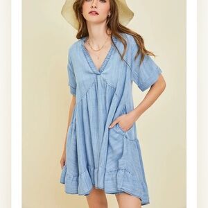 HEYSON women’s DENIM FLARE DRESS